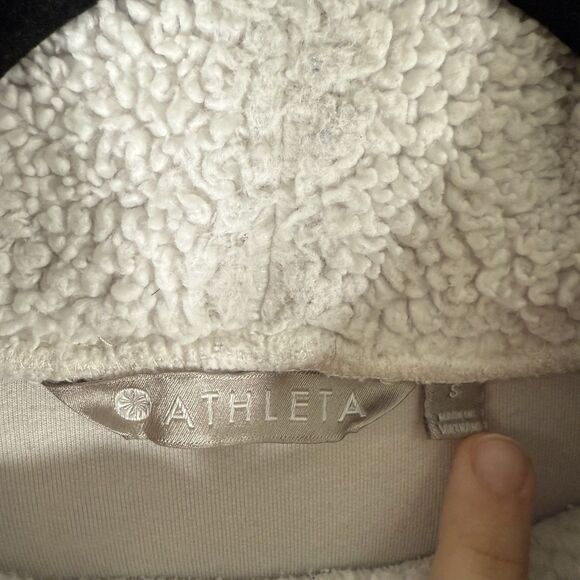 Athleta Sherpa Sweater Women's Small White Pullover Modal Blend Turtleneck - Picture 5 of 14
